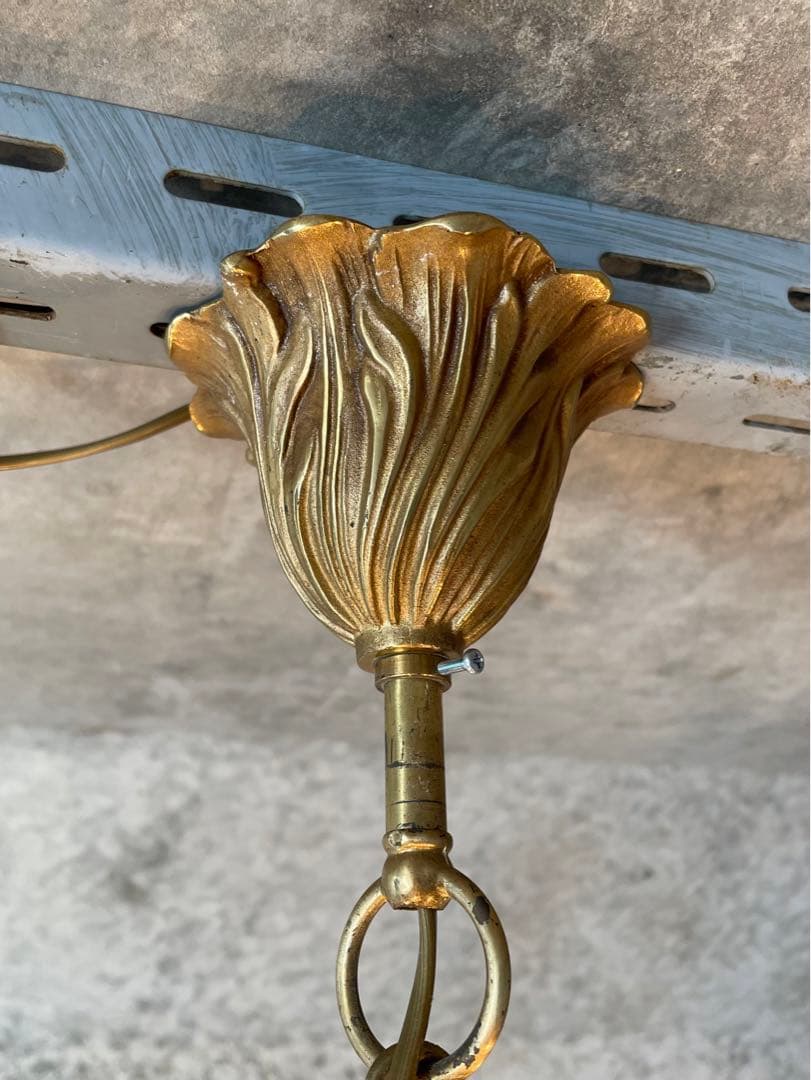 5-7.フランス アンティーク シャンデリア 5灯 キャンドル 吊り下げ
