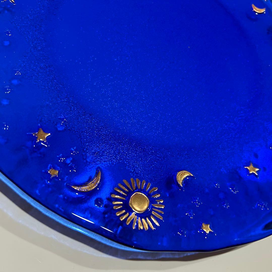 IVV アイブイブイ イタリア製 大皿 ブルー 綺麗な青 ガラスプレート