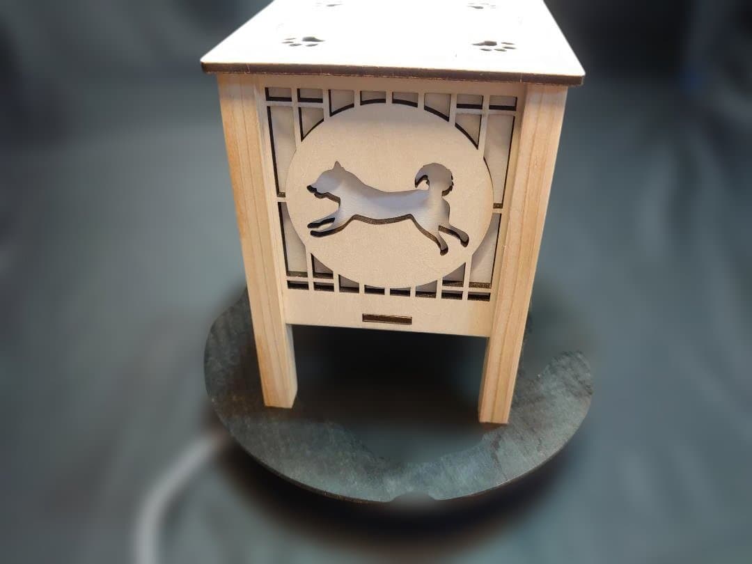 柴犬灯ろう　A型　キャンドル型LED付