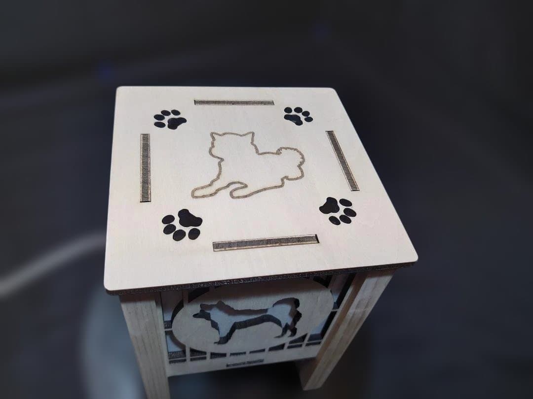 柴犬灯ろう　A型　キャンドル型LED付