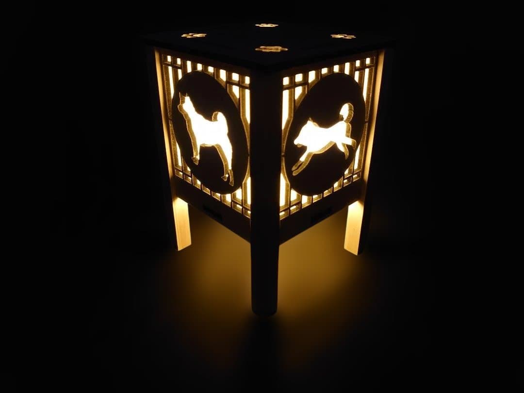 柴犬灯ろう　A型　キャンドル型LED付