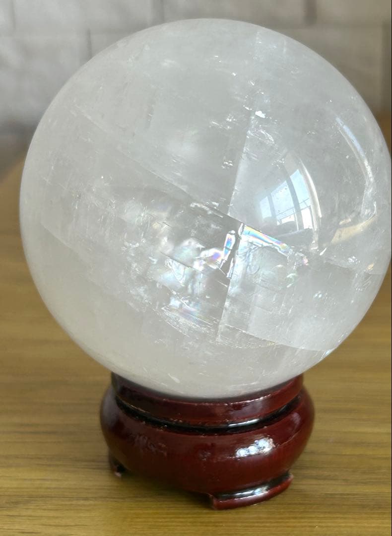 ✨キラキラ✨ホワイトカルサイト　スフィア 69mm 丸玉