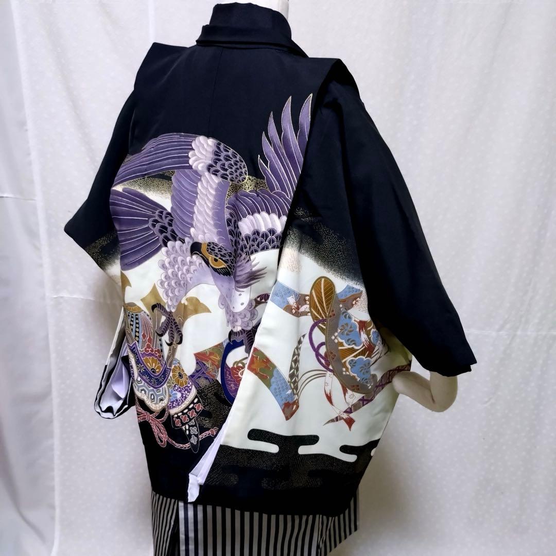 七五三　5歳　着物　袴、羽織、長襦袢、小物、 フルセット