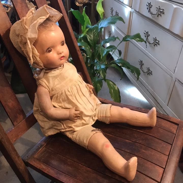 超希少★アンティーク　1900年代　コンポジション赤ん坊ドール人形 ヴィンテージ