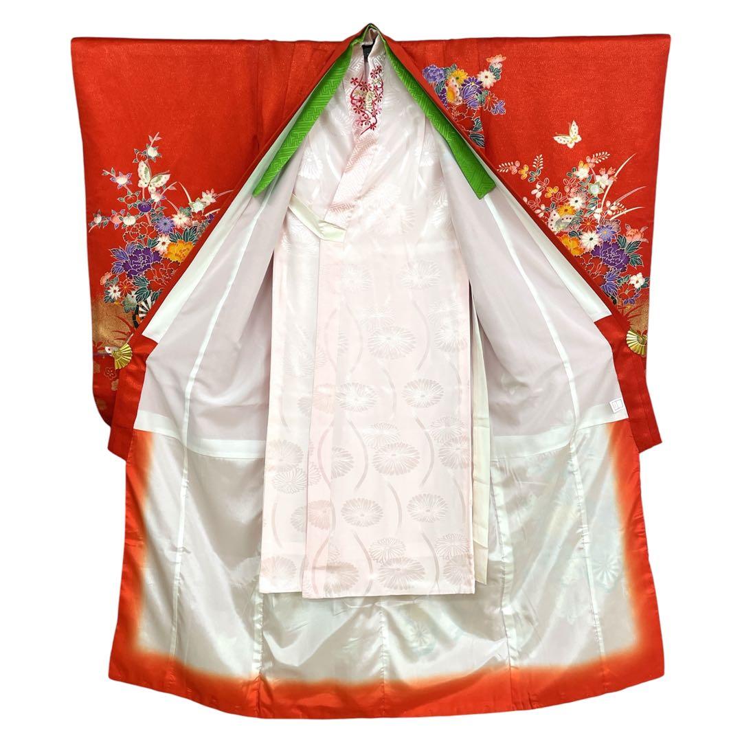 ◎mk-1169　七五三　女の子　着物・襦袢セット　7歳　　2-6