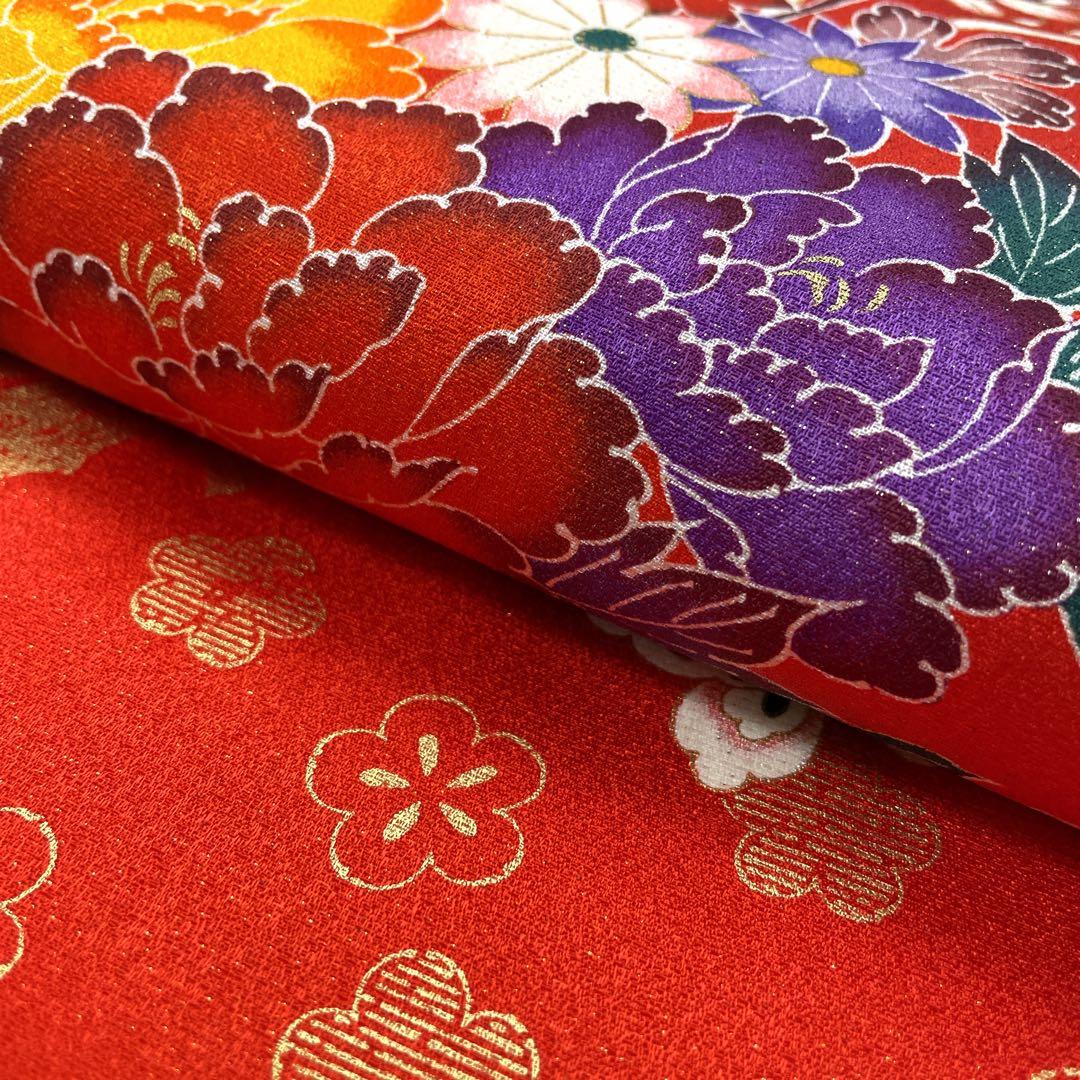 ◎mk-1169　七五三　女の子　着物・襦袢セット　7歳　　2-6