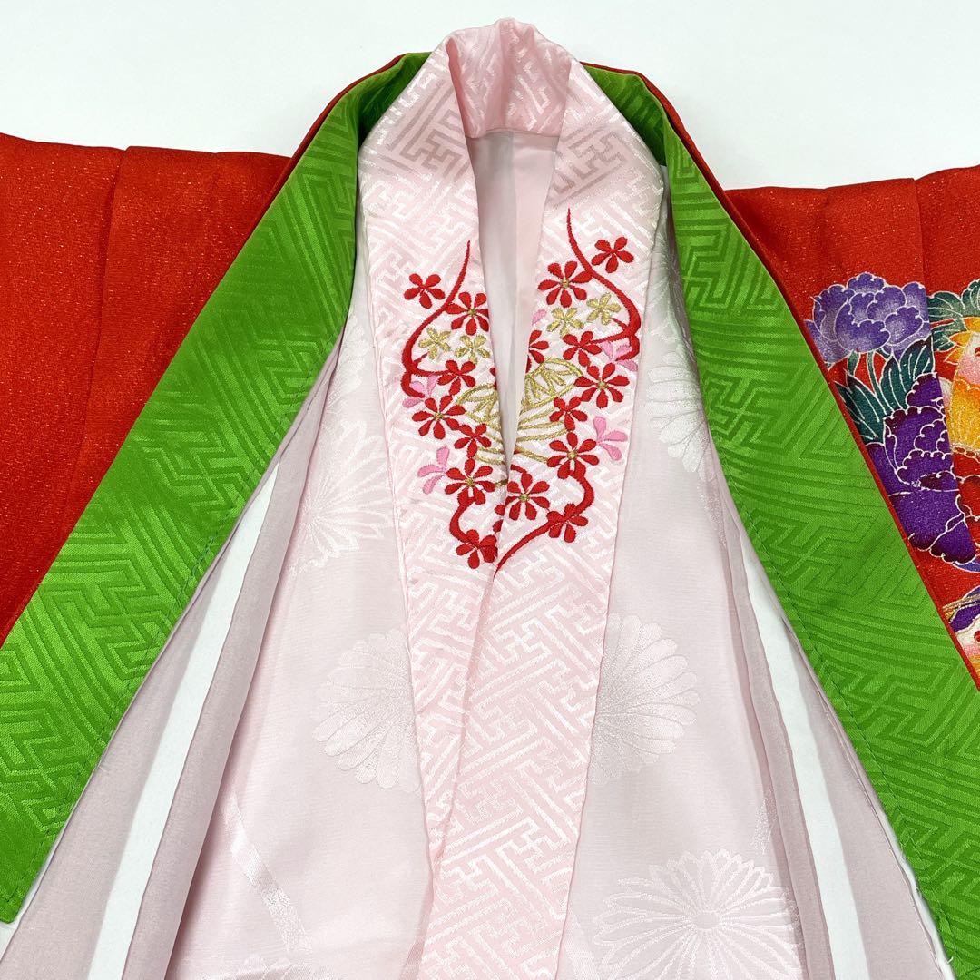 ◎mk-1169　七五三　女の子　着物・襦袢セット　7歳　　2-6