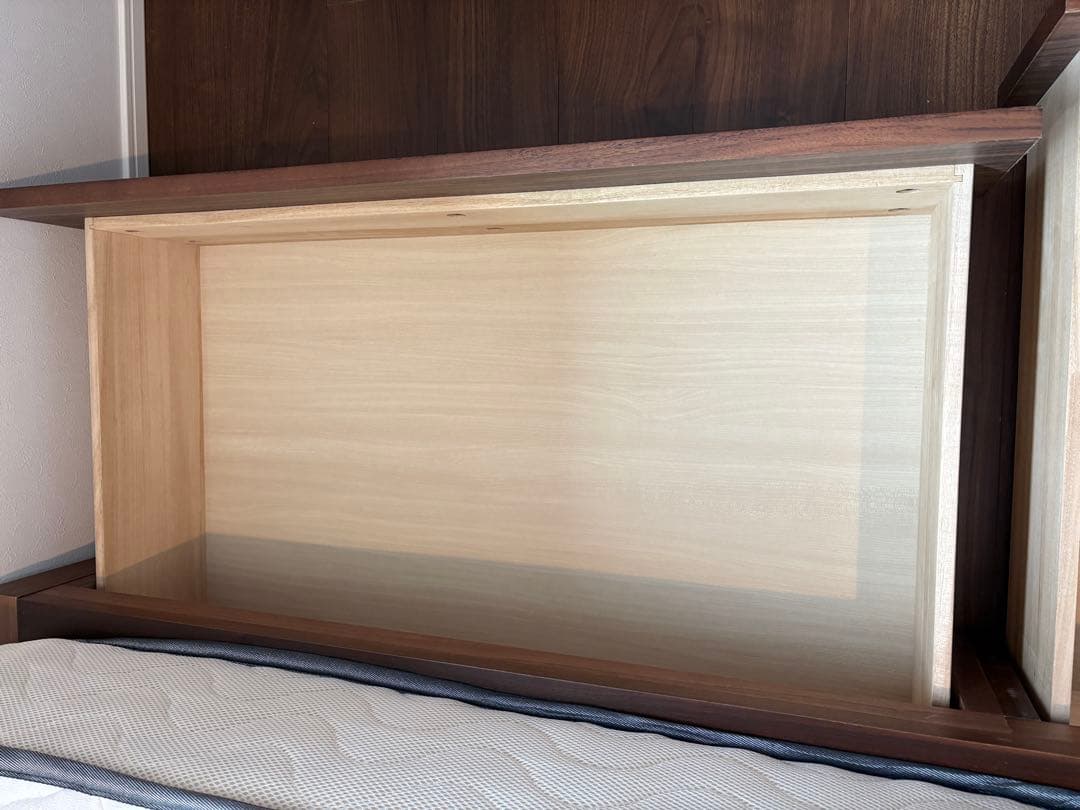 無印良品 収納付きダブルベッド ウォールナット　　引き取り限定