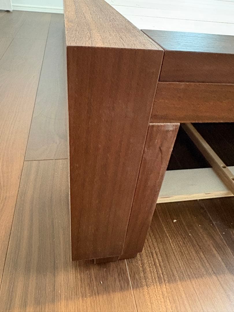 無印良品 収納付きダブルベッド ウォールナット　　引き取り限定