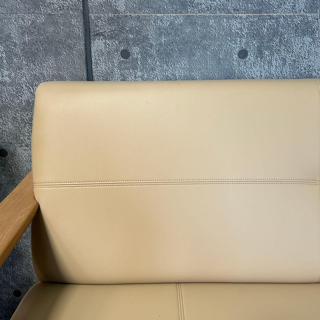 ꧁浜本工芸 HAMAMOTO꧂2人掛けアームソファ レザー 皮 肘置き 肘掛け