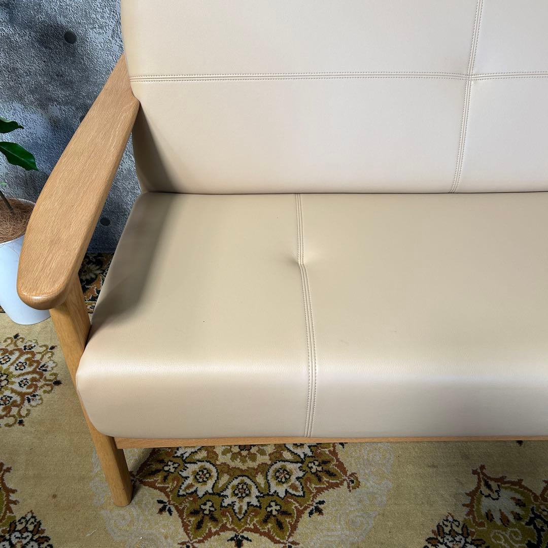 ꧁浜本工芸 HAMAMOTO꧂2人掛けアームソファ レザー 皮 肘置き 肘掛け