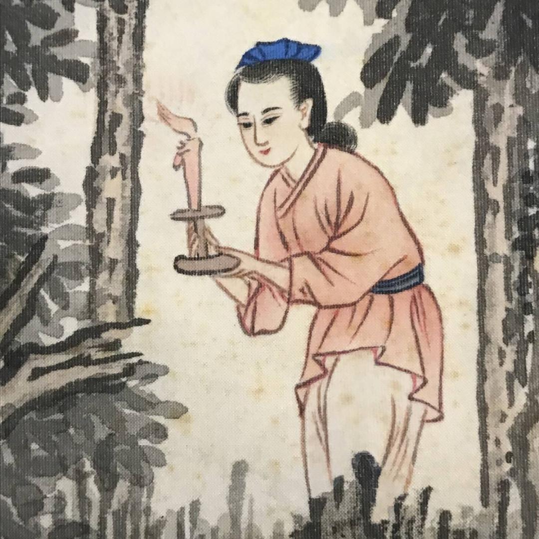 【真作】渓仙/山水人物図/掛軸/名家伝来/AB-729