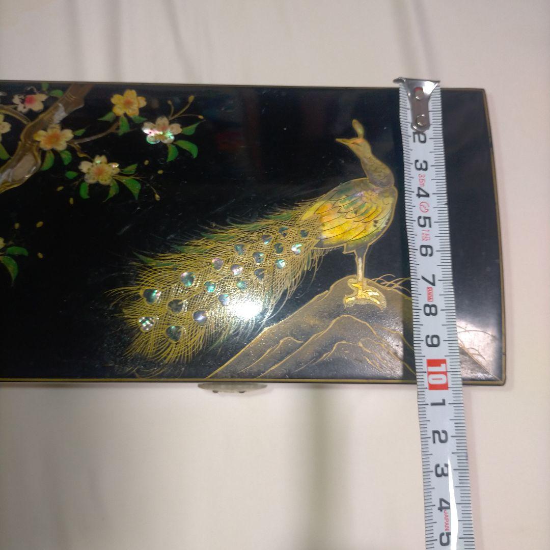 孔雀デザインのオルゴール アクセサリーボックス