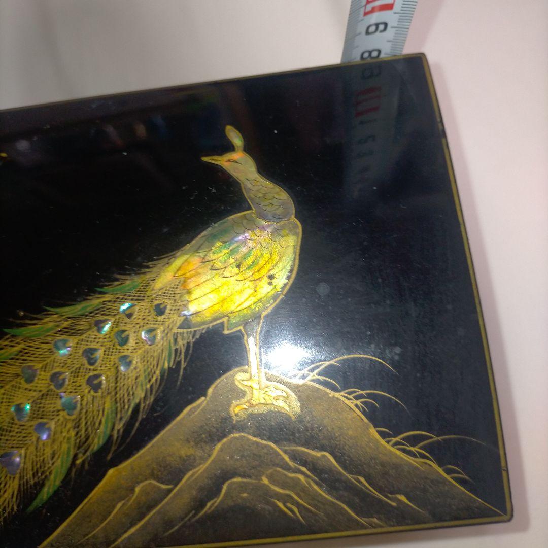 孔雀デザインのオルゴール アクセサリーボックス