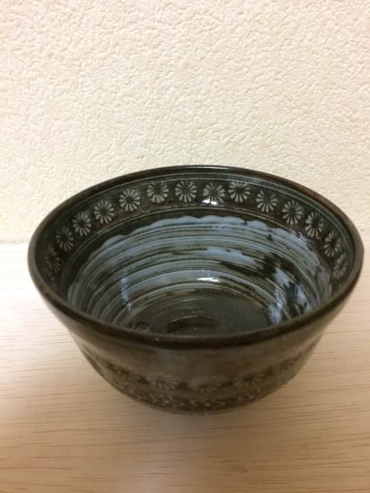 茶道具 茶碗 清水焼平安宗楽造の三島手の茶碗