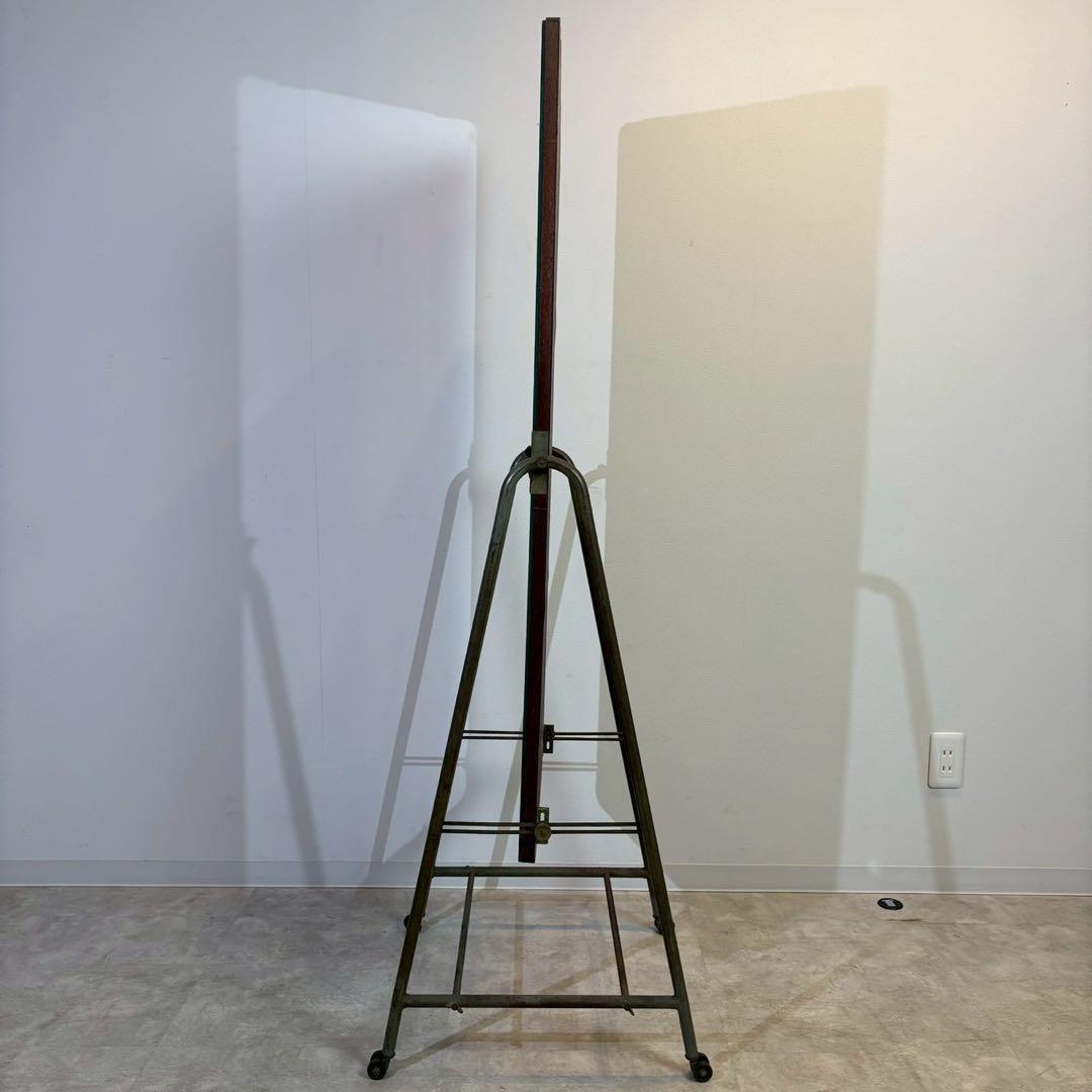 鏡　姿見　アンティーク　アイアンフレーム　シャビーな姿見　アパレル　店舗什器