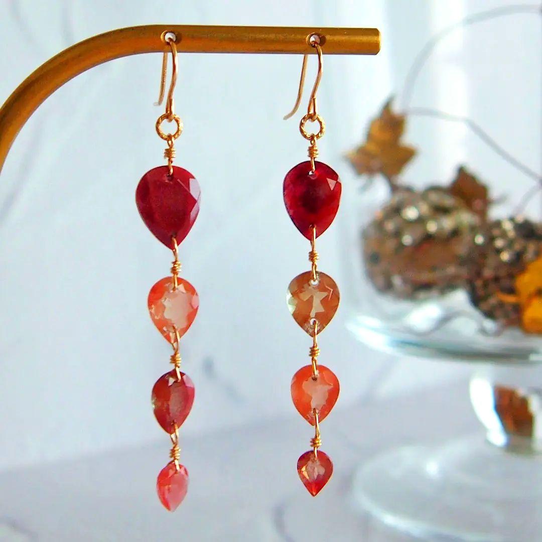 dino13様　イエローバンデッドオニキス　ピアス　14kgf　他1点