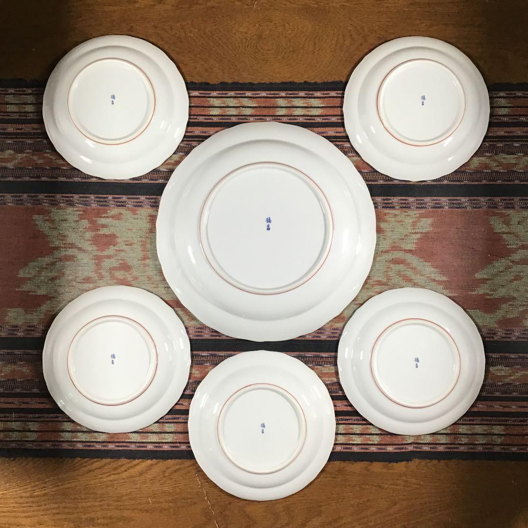 メルうー特価』 たち吉 『赤呉須花鳥』 赤絵金彩 中皿 5枚 大皿 - メルカリ