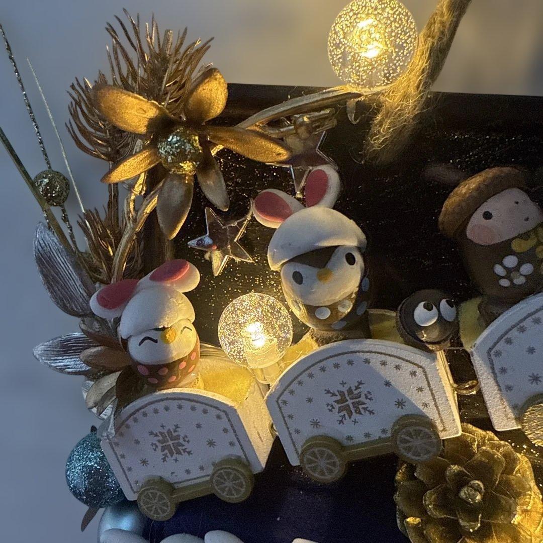 どんぐりアート♡夜桜タペストリー風リース＆銀河へlet's go 2点♡