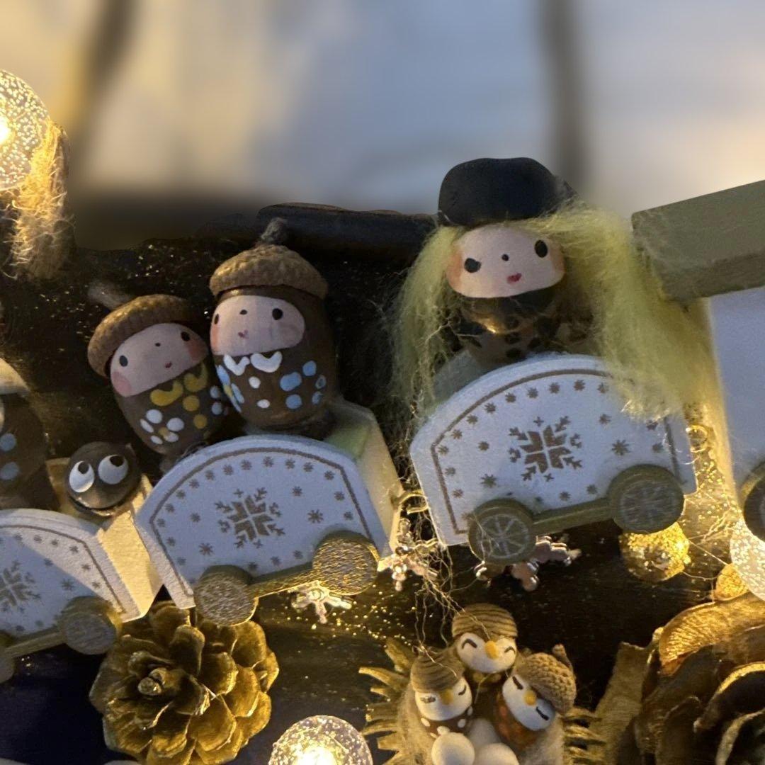 どんぐりアート♡夜桜タペストリー風リース＆銀河へlet's go 2点♡