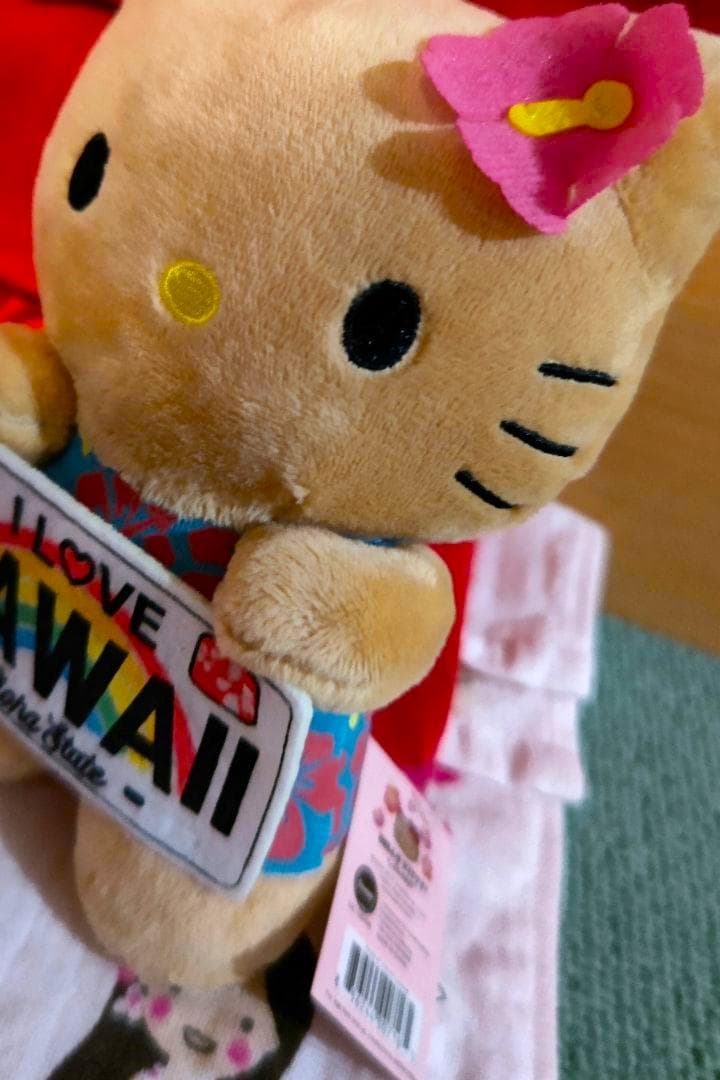 ◎ハワイ限定 ぬいぐるみ日焼けキティ人魚マーメイドとナンバー