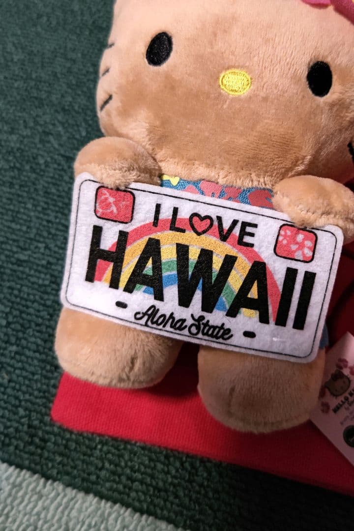 ◎ハワイ限定 ぬいぐるみ日焼けキティ人魚マーメイドとナンバー