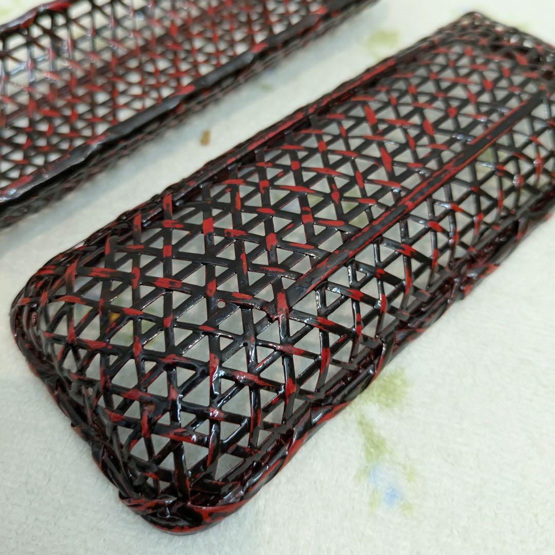 籃胎(らんたい)漆器　おしぼり置き