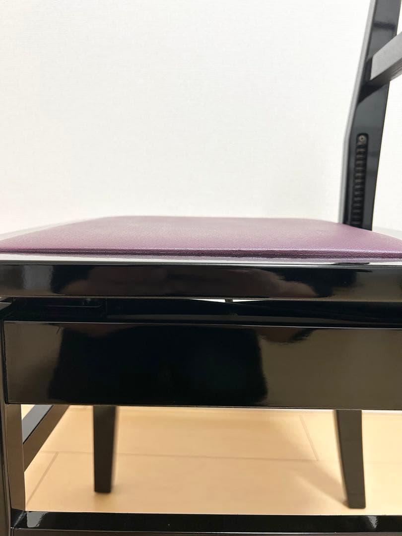 トムソン椅子　ピアノ椅子　黒艶　グランドピアノ　アップライトピアノ