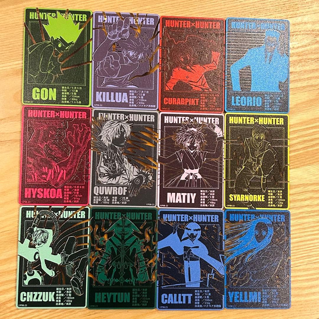 新品】 ハンターハンター ステータスカード コレクション 12種