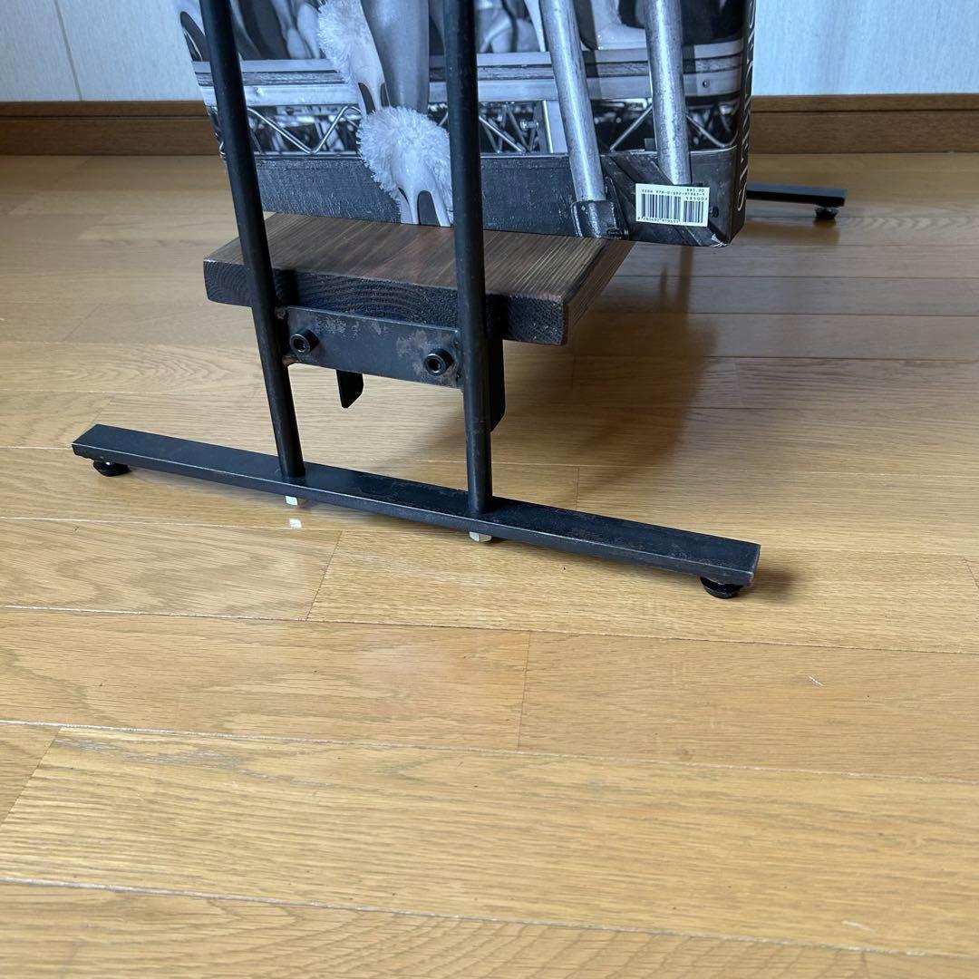 スリム　ハンガーラック　コンパクト　アンティーク風　古材　アイアン家具