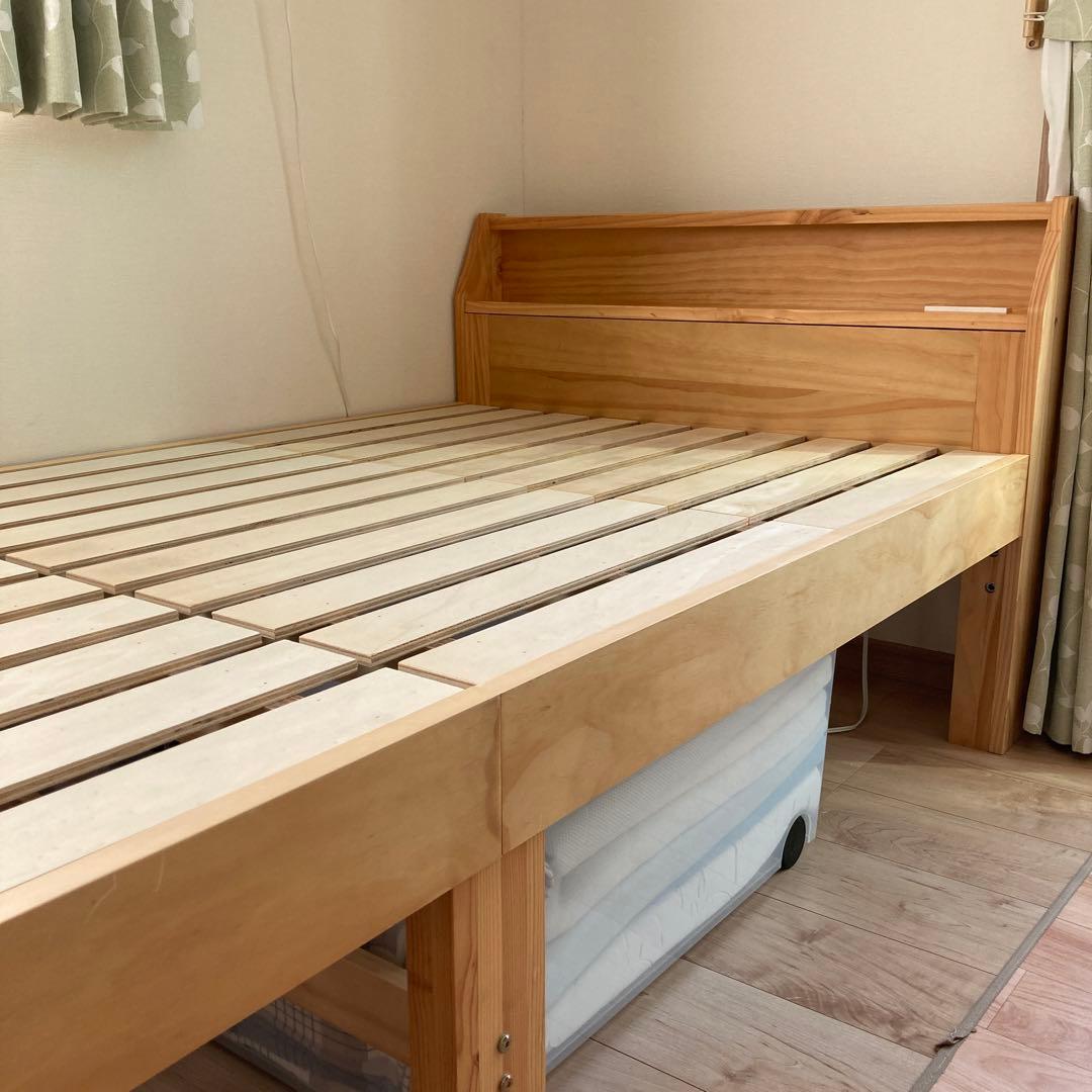 頑丈ロングベッドフレーム　ニトリ　すのこベット