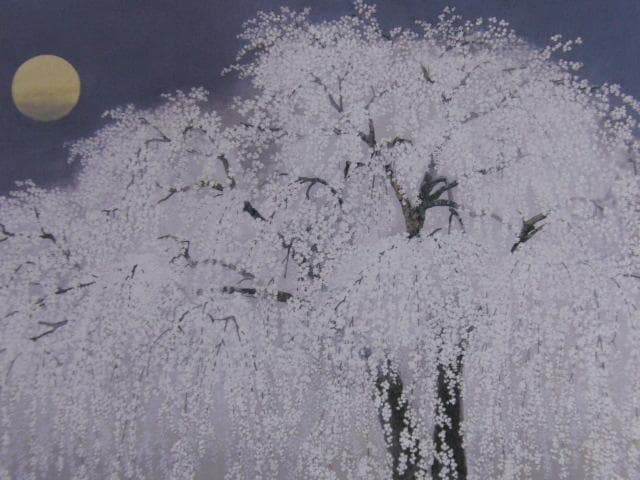 石田武、【月宵】、希少な額装用画集より、新品額装付、状態良好