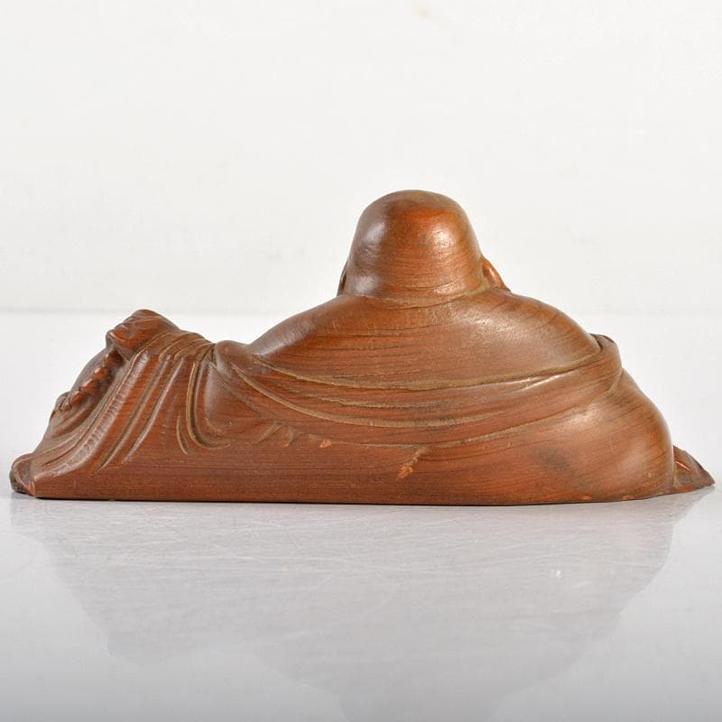 中国 唐木黄楊木彫刻 布袋座像 置物 C R6716E - メルカリ