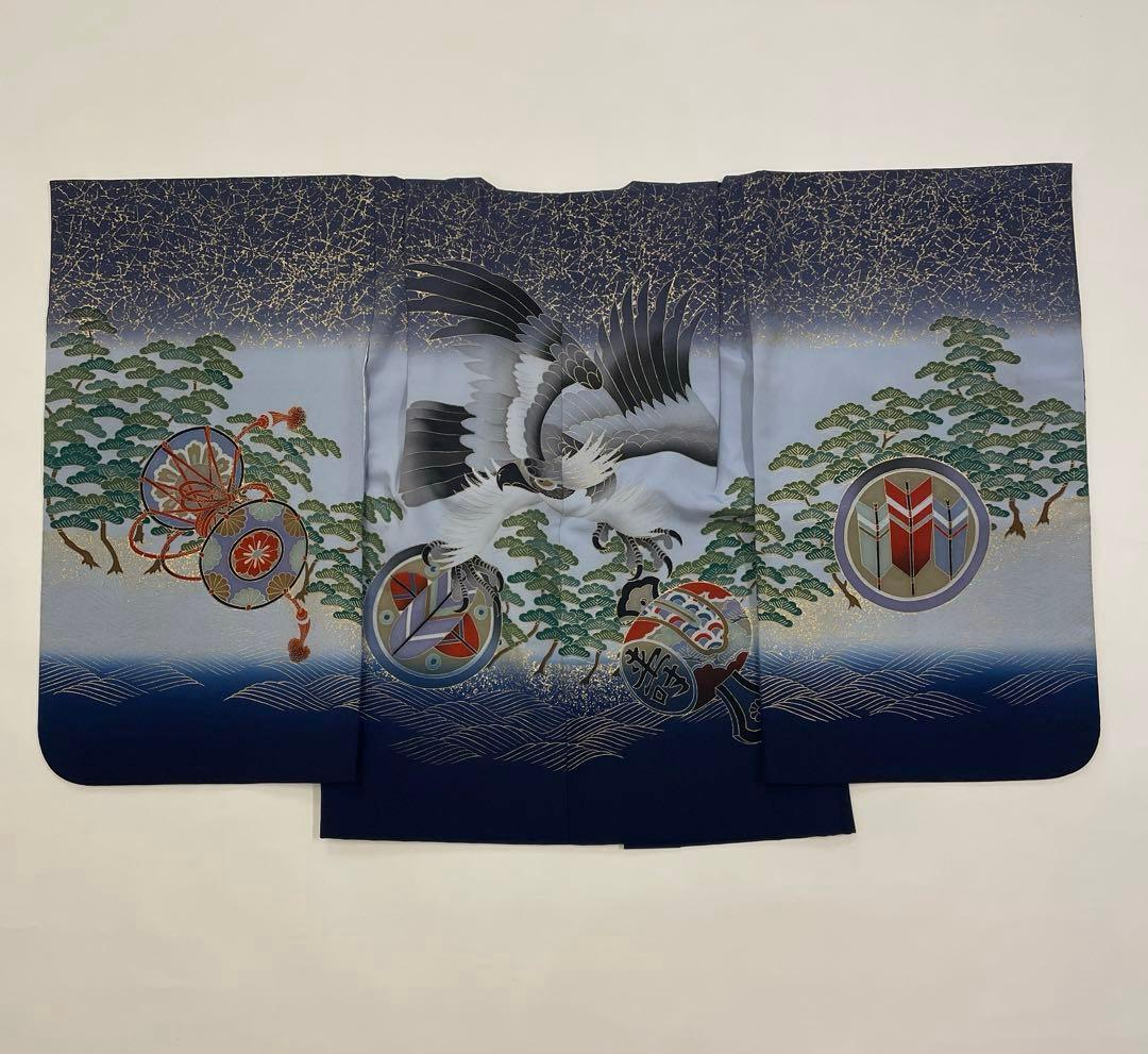 七五三 羽織セット 男の子 羽織 着物 長襦袢 半衿付き 5歳 No.142