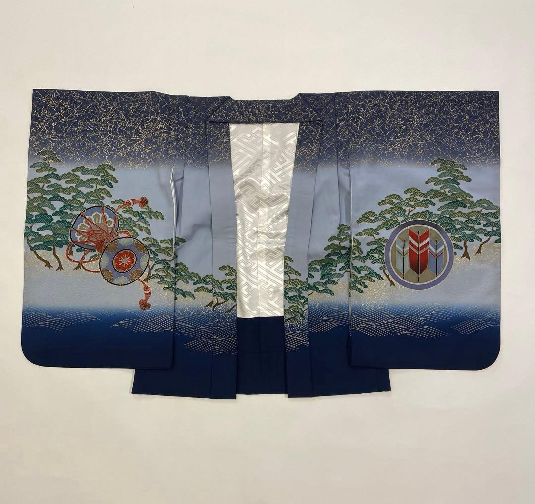 七五三 羽織セット 男の子 羽織 着物 長襦袢 半衿付き 5歳 No.142