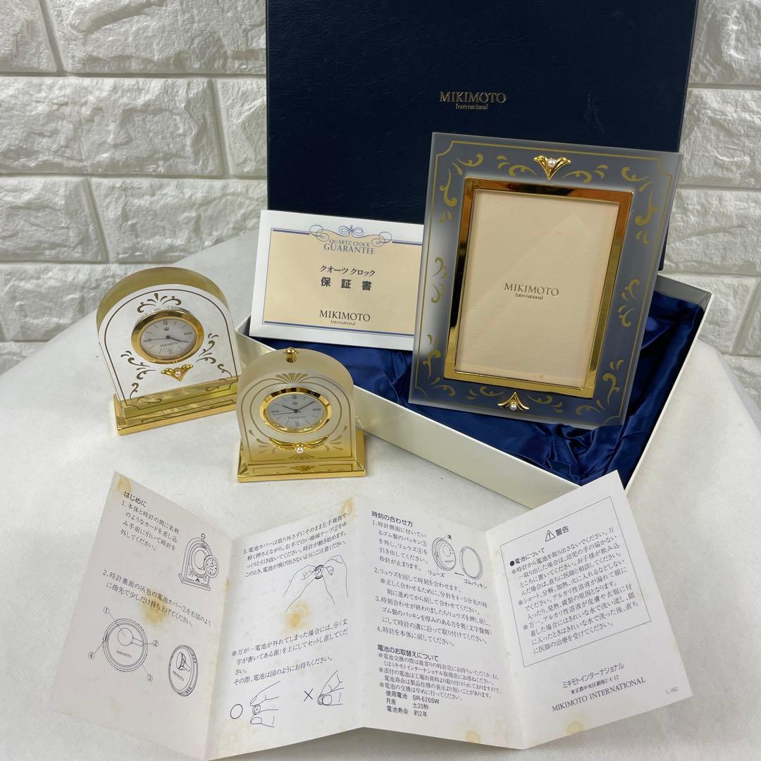 MIKIMOTO/置き時計、フォトフレーム、コスメポーチ、ノベルティ品、10点