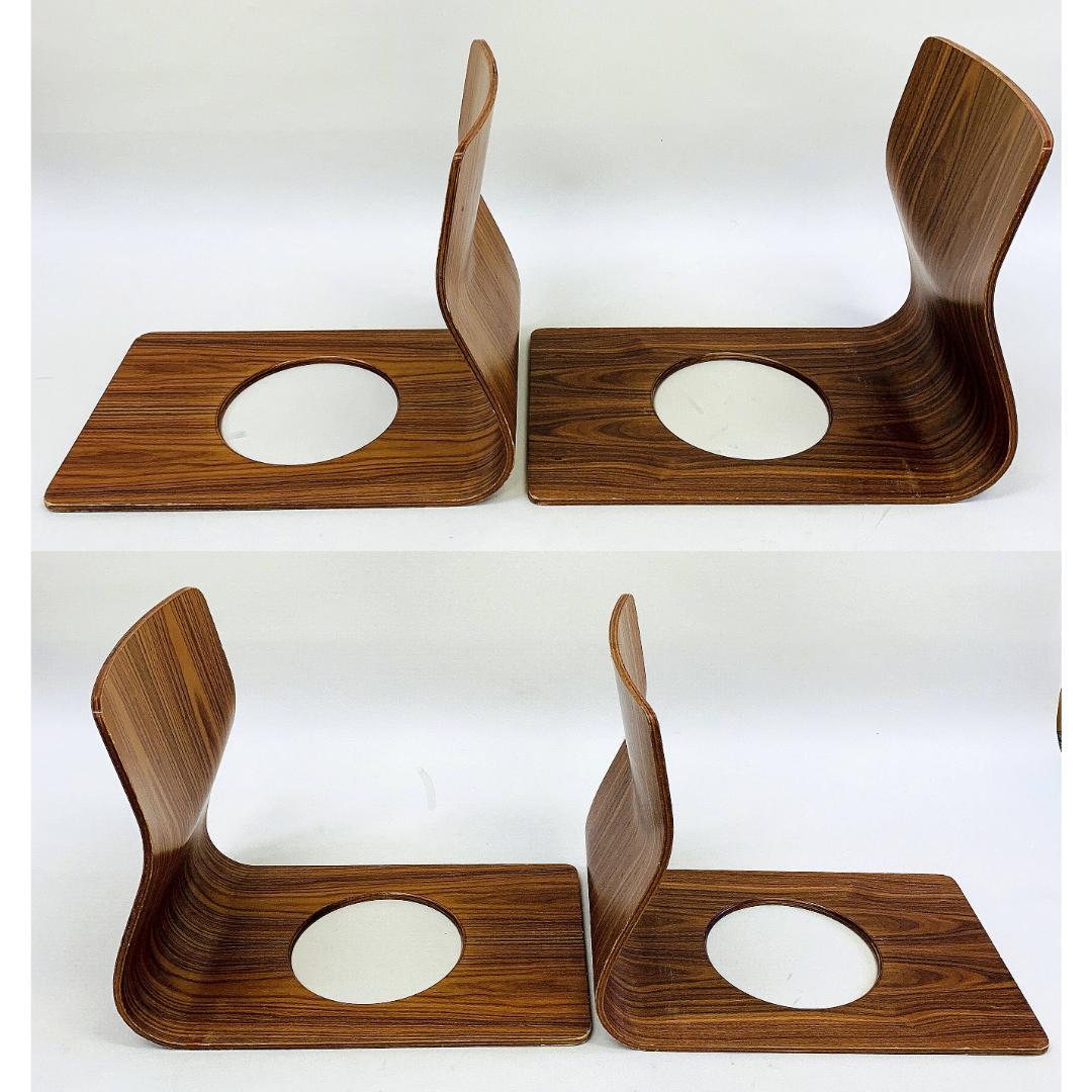 Tendo 天童木工 座椅子 2脚セット 藤森健次 曲木 ケヤキ ローズウッド