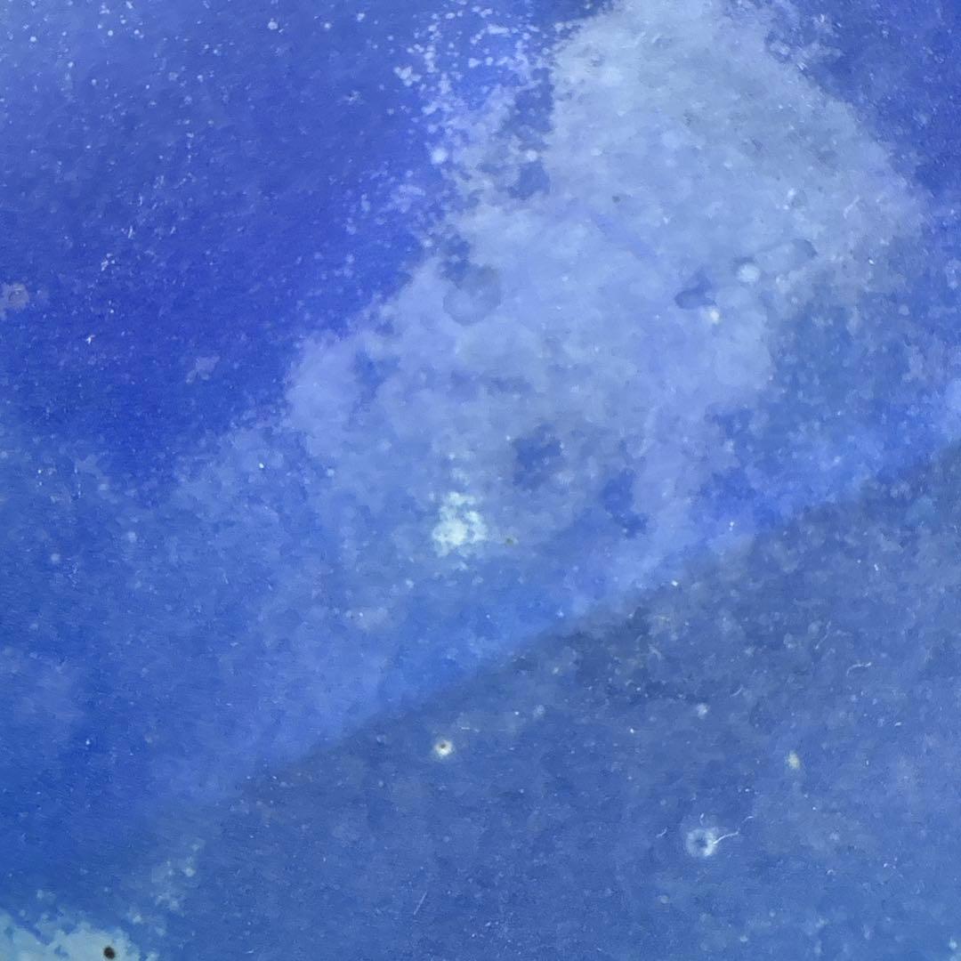 nakamurakenoshigoto やちむん　青い円形キャニスター