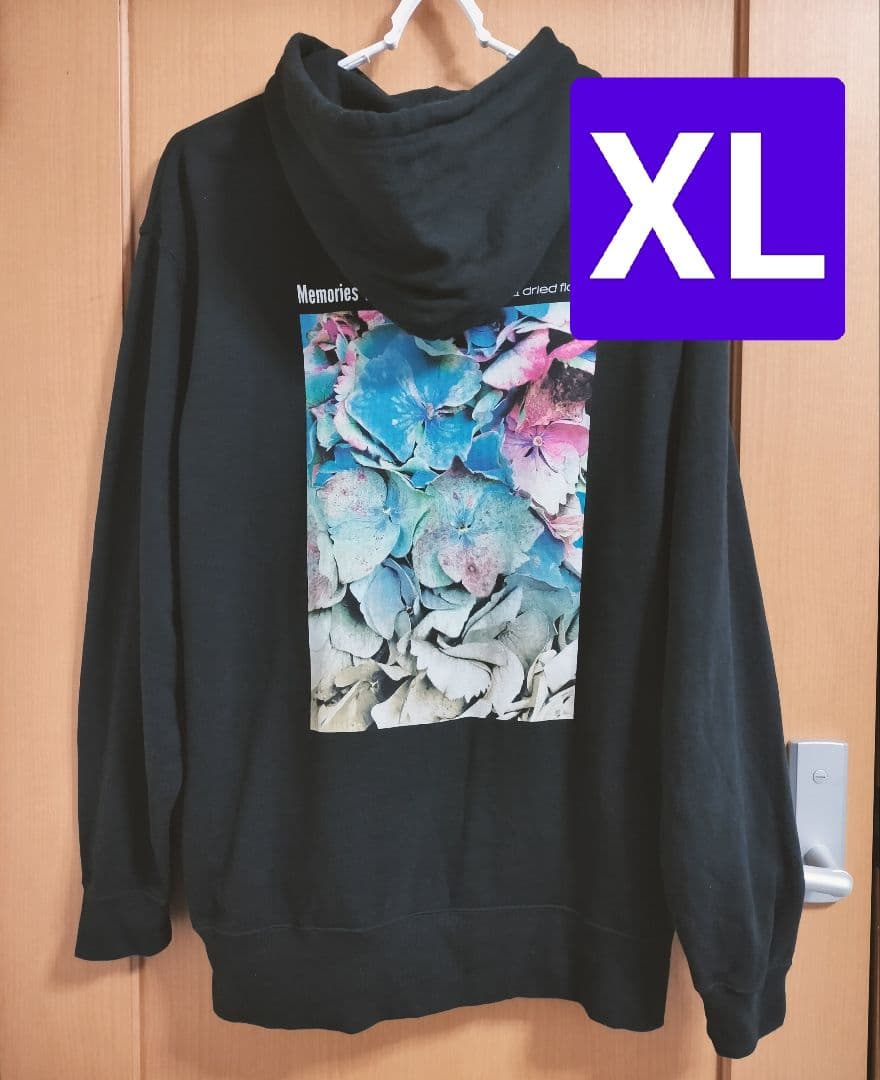 優里 ドライフラワー パーカー ブラック XL - メルカリ