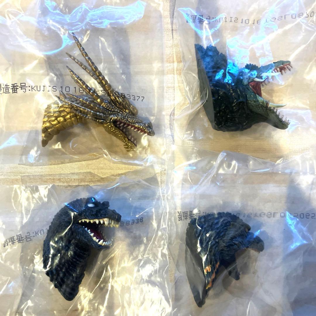 一番くじ ゴジラ 大怪獣列伝 モンスターヘッドマグネット 4個セット