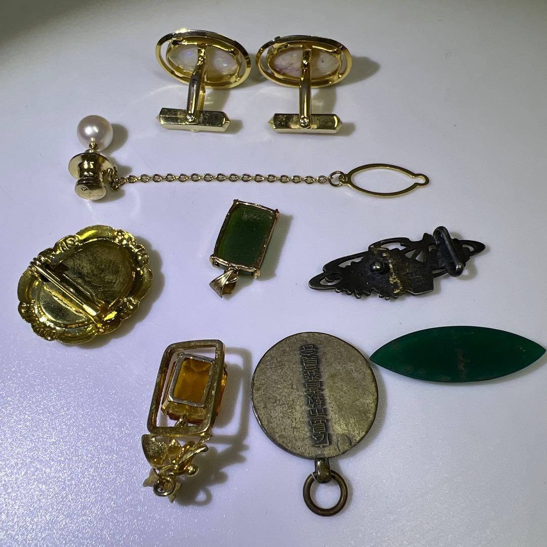 K18刻印　本真珠　翡翠　オパール　等　71.3g 東K7-1211ア㉟