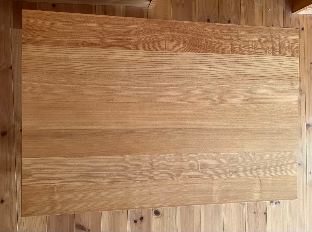 ★momom　無印良品　タモ材　ローテーブル　引出し付　無垢材　北欧