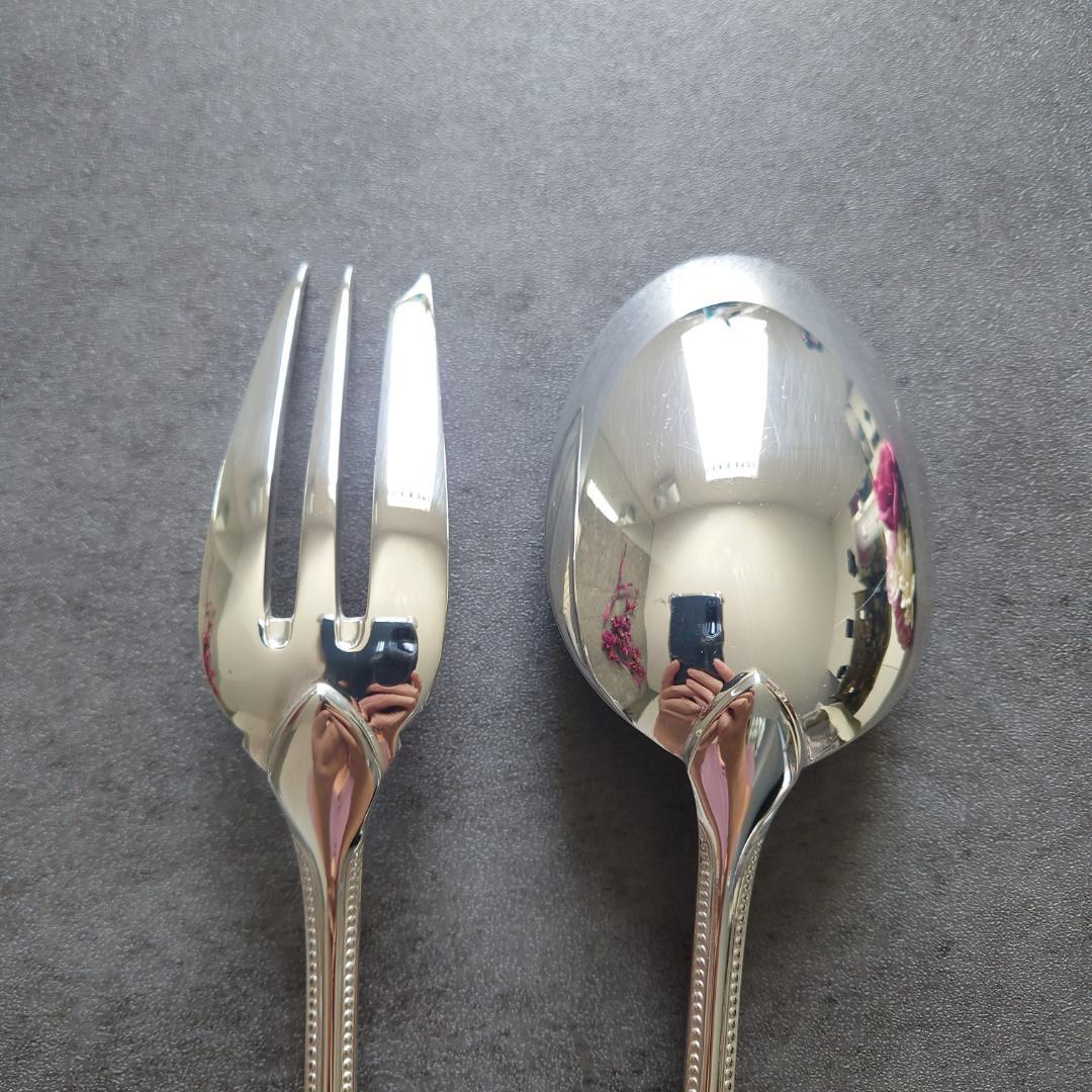 美品 クリストフル パール サービングフォーク サービングスプーン
