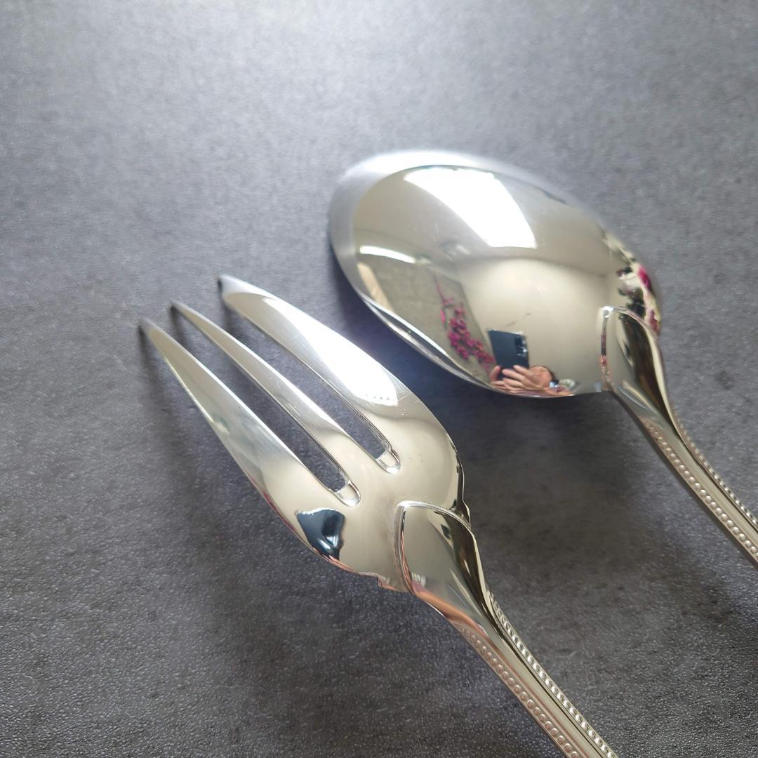 美品 クリストフル パール サービングフォーク サービングスプーン
