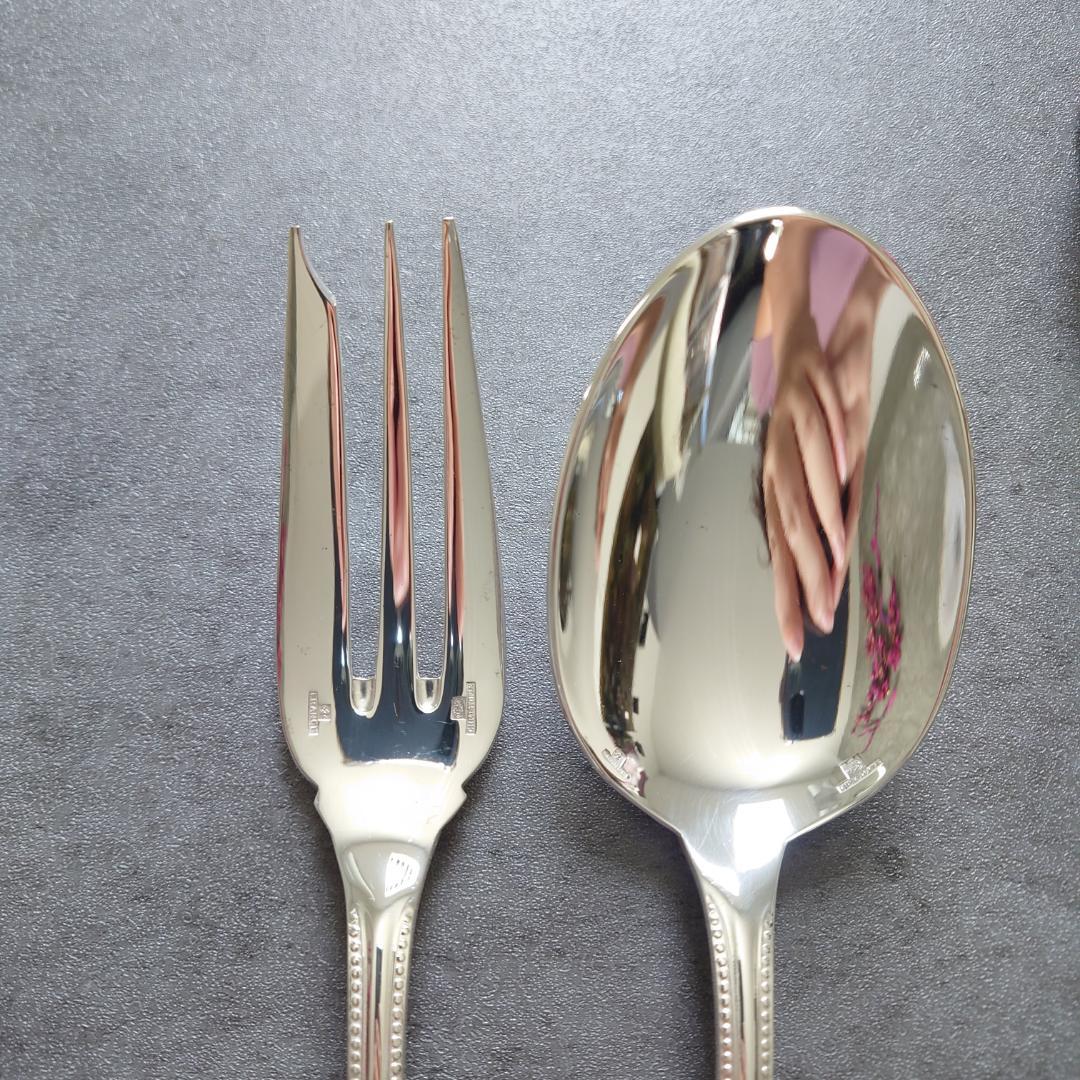 美品 クリストフル パール サービングフォーク サービングスプーン