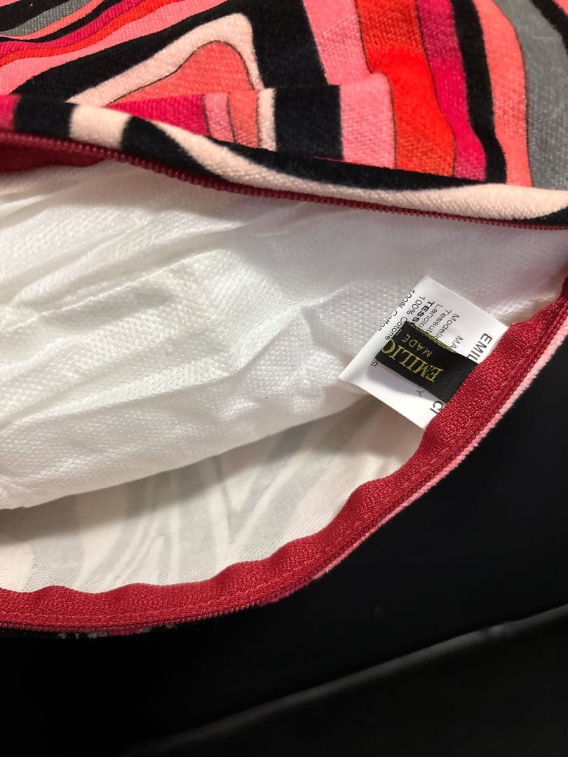 EMILIO PUCCI クッション エミリオ・プッチ レッド ピンク