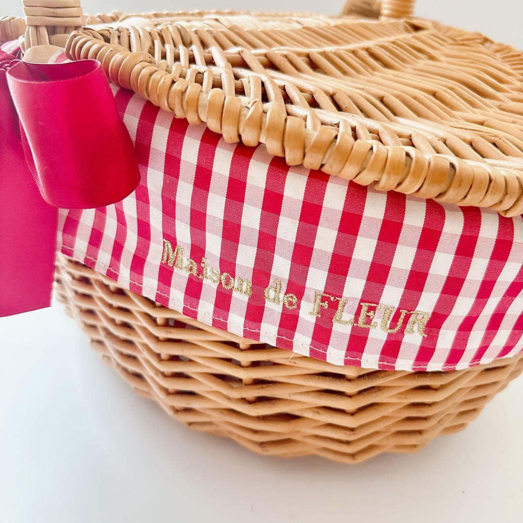 Maison de FLEUR ギンガムチェックバスケット