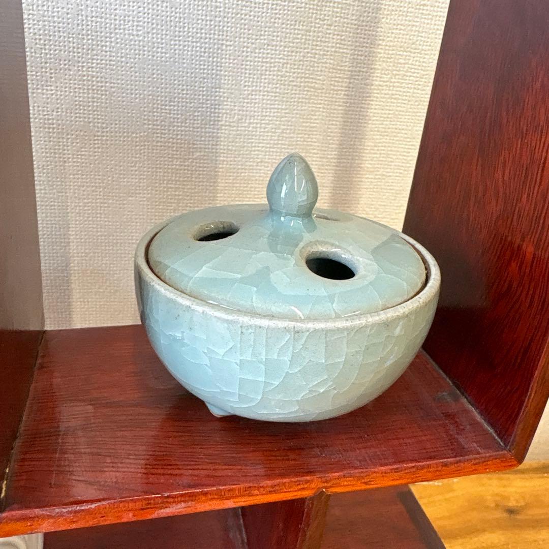 違棚　木製　高さ約36.5cm 横幅約53cm 置物　香炉セット