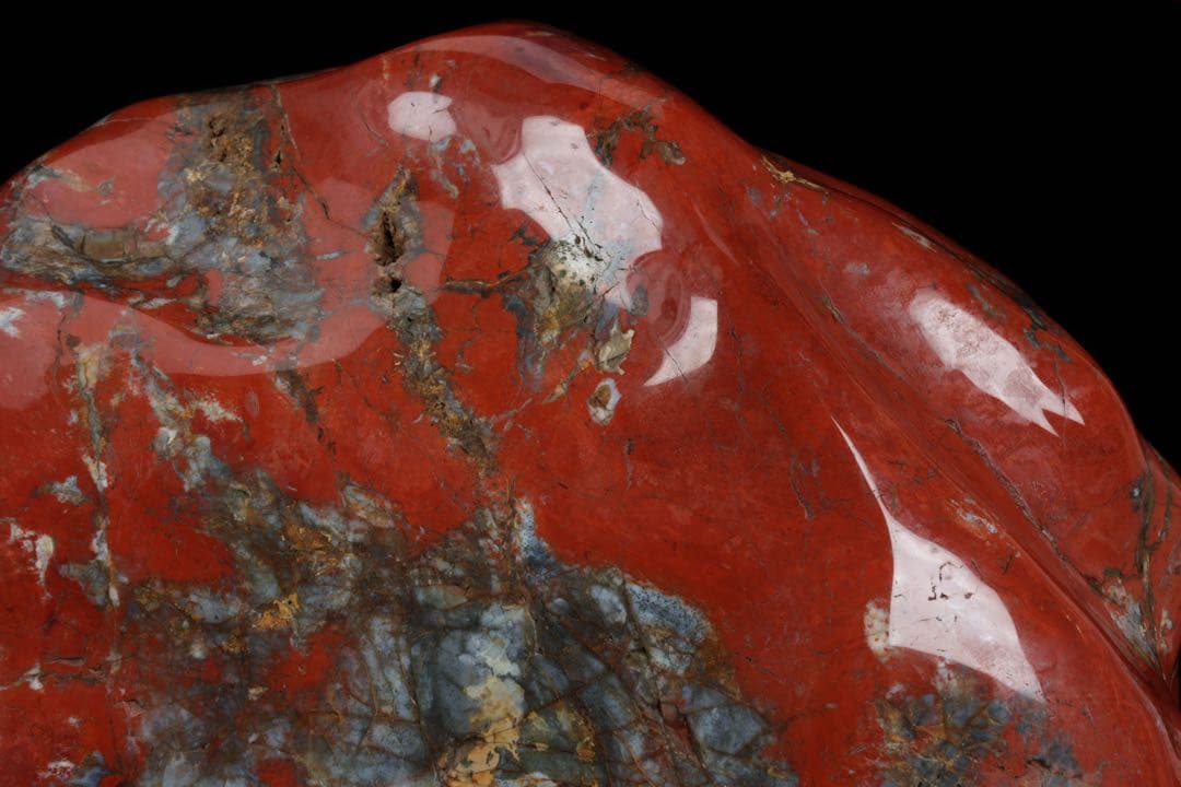 【希少・美石】佐渡 錦紅石 錦石 赤玉石　赤石 水石 原石 鑑賞石 25.8kg