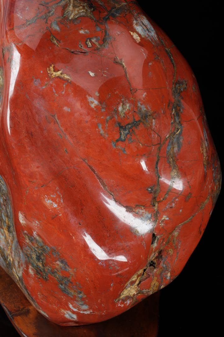 【希少・美石】佐渡 錦紅石 錦石 赤玉石　赤石 水石 原石 鑑賞石 25.8kg